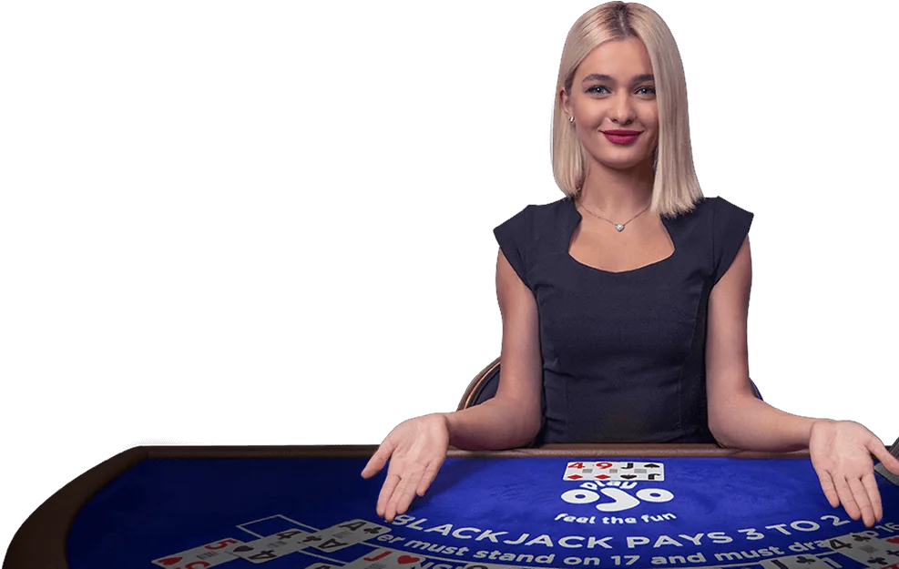 Live dealer at a PlayOJO-branded blackjack table